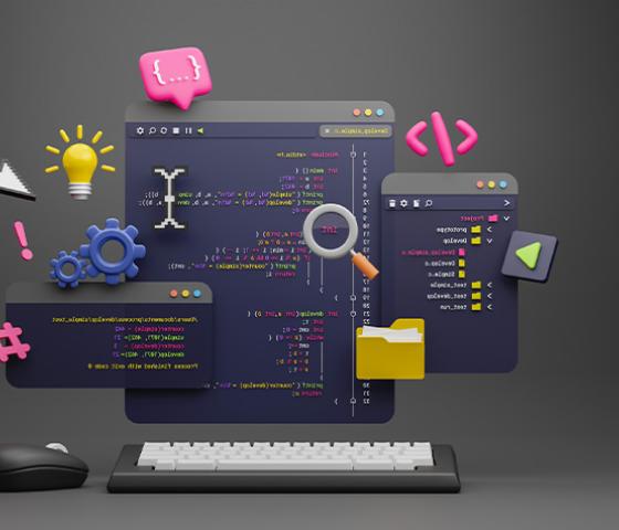 Decorative image - mind map of software and app design